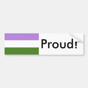 Pegatina Para Coche Bandera del orgullo de géneroFluid de GenderQueer