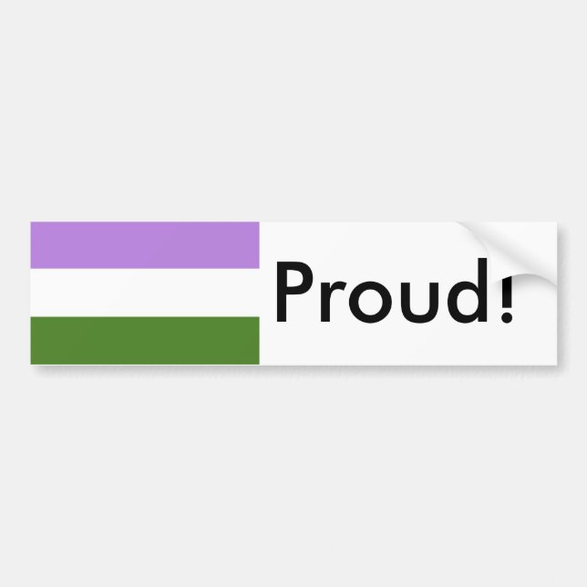 Pegatina Para Coche Bandera del orgullo de géneroFluid de GenderQueer (Frente)