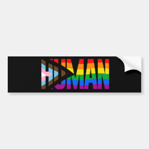 Pegatina Para Coche Bandera del Orgullo de Inclusión Humana