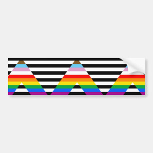 Pegatina Para Coche Bandera del Orgullo del Aliado del Progreso LGBTQ
