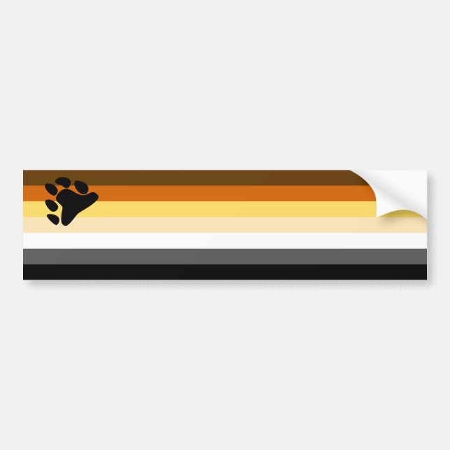 Pegatina Para Coche Bandera del orgullo del oso (Frente)