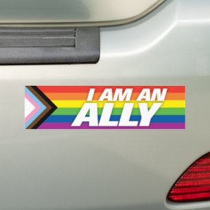 Pegatina Para Coche Bandera del orgullo del progreso inclusivo del ali