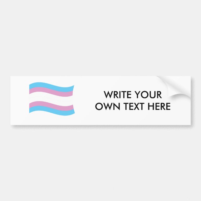 Pegatina Para Coche Bandera del orgullo del transexual (Frente)