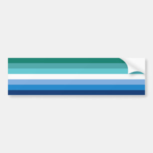 Pegatina Para Coche Bandera del Orgullo Gay Masculino (Azure)