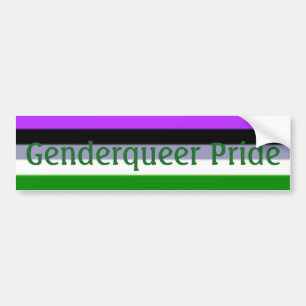 Pegatina Para Coche Bandera del Orgullo Géneer Caída (Texto)