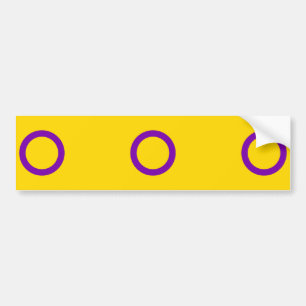Pegatina Para Coche Bandera del Orgullo Intersexual