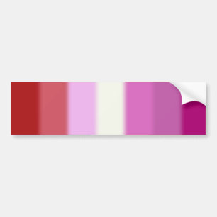 Pegatina Para Coche Bandera del Orgullo Lesbiano de Caída Versión 2