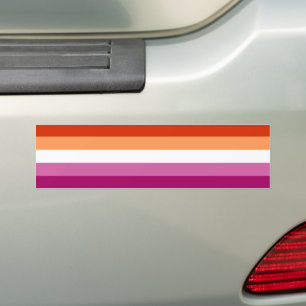 Pegatina Para Coche Bandera del Orgullo Lesbiano LGBTQ