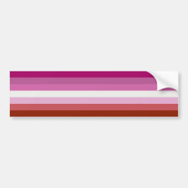 Pegatina Para Coche Bandera del Orgullo Lesbiano Rosa