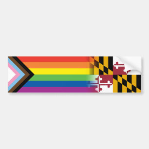 Pegatina Para Coche Bandera del Orgullo LGBTQ Inclusive Progress