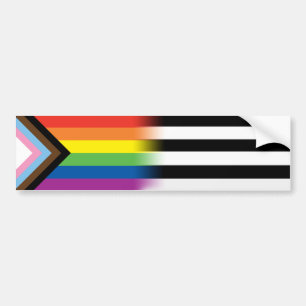 Pegatina Para Coche Bandera del Orgullo LGBTQ Inclusive Progress