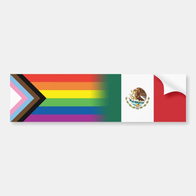 Pegatina Para Coche Bandera del Orgullo LGBTQ Inclusive Progress (Frente)