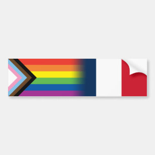 Pegatina Para Coche Bandera del Orgullo LGBTQ Inclusive Progress Bande