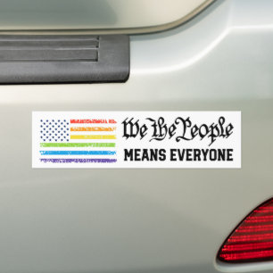 Pegatina Para Coche Bandera del Orgullo LGBTQ We The People significa 