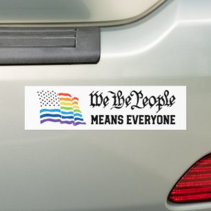 Pegatina Para Coche Bandera del Orgullo LGBTQ We The People significa 
