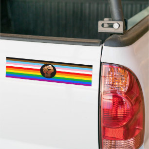 Pegatina Para Coche Bandera del orgullo POC del progreso LGBTQ+