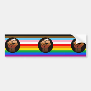 Pegatina Para Coche Bandera del orgullo POC Progreso LGBTQ+
