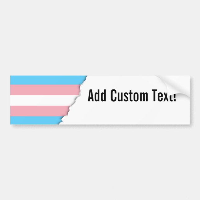 Pegatina Para Coche Bandera del Orgullo Transgénero (Frente)