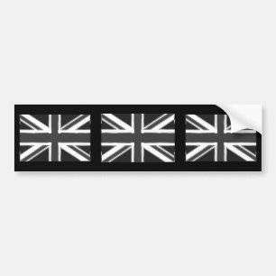 Pegatina Para Coche Bandera del Reino Unido - cromo de Union Jack