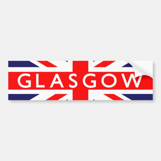 Pegatina Para Coche Bandera del Reino Unido de Glasgow (Frente)