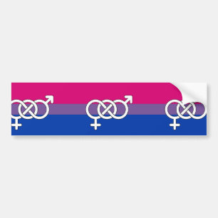 Pegatina Para Coche Bandera del Símbolo de Orgullo Bisexual