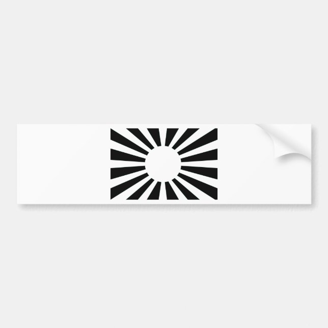 Pegatina Para Coche Bandera del sol naciente de Japón (Frente)