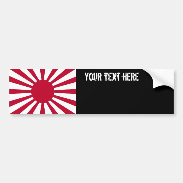 Pegatina Para Coche Bandera del sol naciente de Japón (Frente)