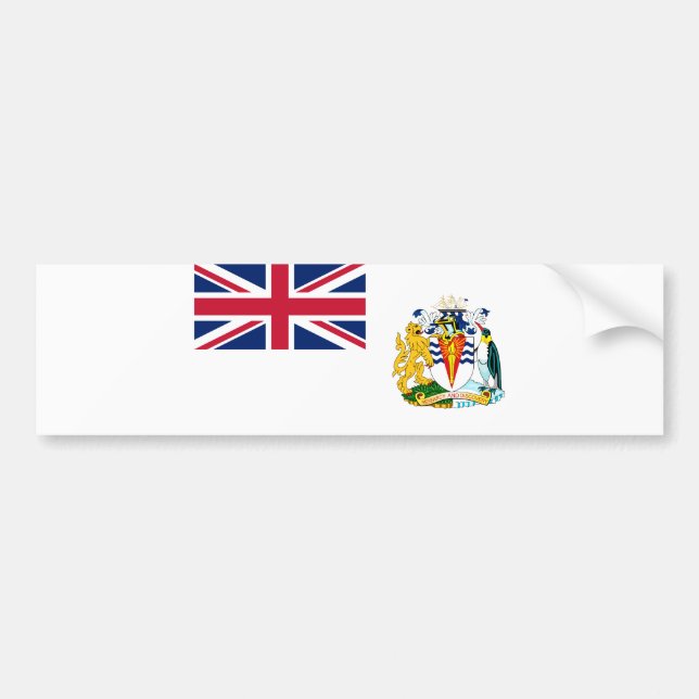 Pegatina Para Coche Bandera del Territorio Antártico Británico (Frente)