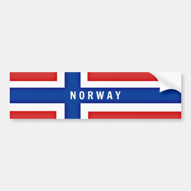 Pegatina Para Coche Bandera del tirador del parachoques de Noruega (Frente)