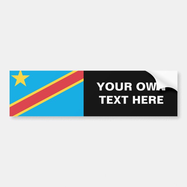 Pegatina Para Coche Bandera Democratic del República del Congo (Frente)