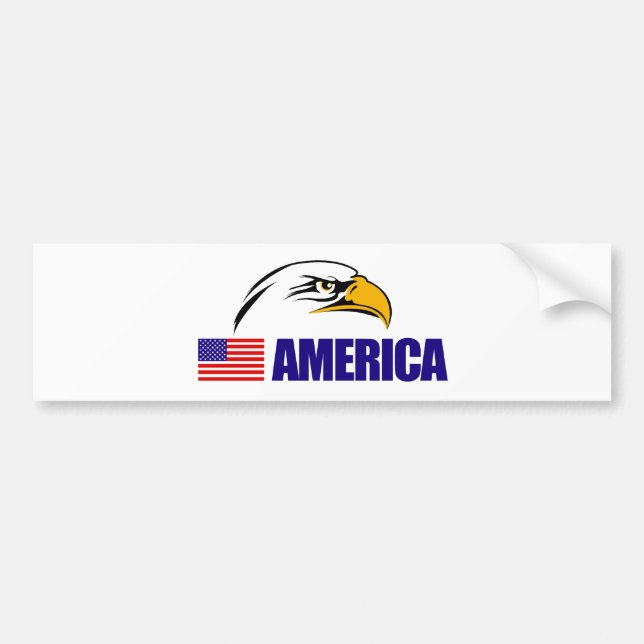 Pegatina Para Coche Bandera estadounidense (Frente)