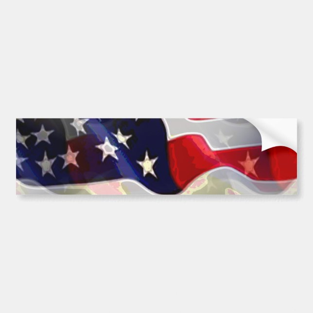 Pegatina Para Coche Bandera estadounidense (Frente)