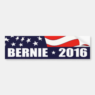 Pegatina Para Coche Bandera estadounidense de Bernie Sanders President