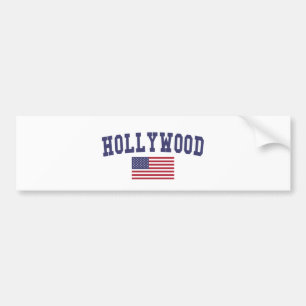 Pegatina Para Coche Bandera estadounidense de Hollywood