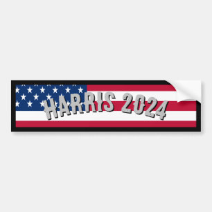 Pegatina Para Coche Bandera estadounidense Harris 2024