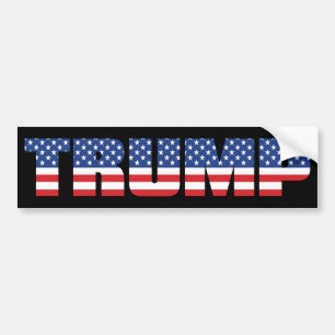 Pegatina Para Coche Bandera estadounidense Trump 2024