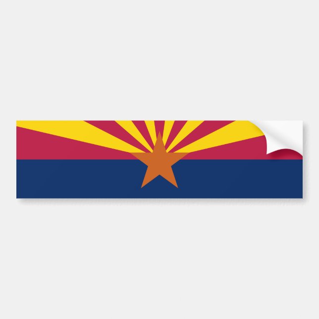 Pegatina Para Coche Bandera Estatal de Arizona (Frente)
