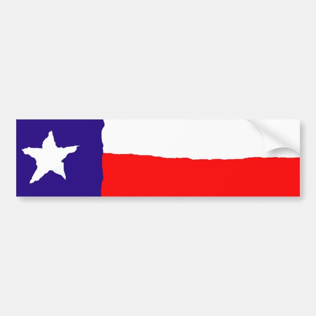 Pegatina Para Coche Bandera Estatal de Arte Pop de Texas (Frente)