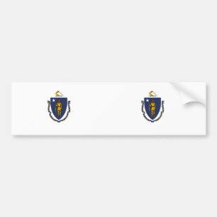 Pegatina Para Coche Bandera estatal de Massachusetts