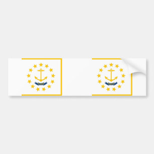 Pegatina Para Coche Bandera estatal de Rhode Island
