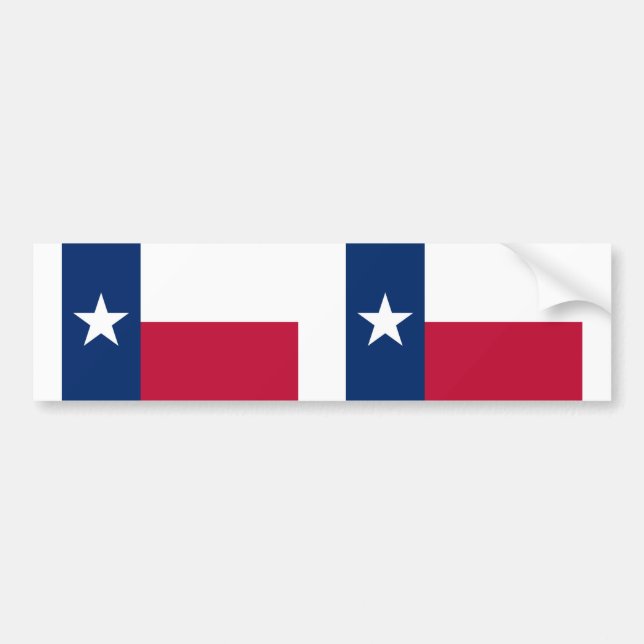 Pegatina Para Coche Bandera Estatal de Texas (Frente)