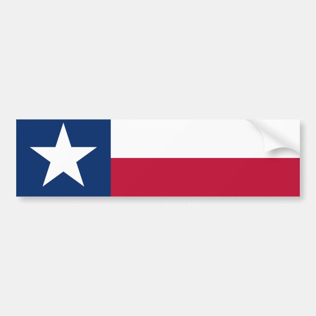 Pegatina Para Coche Bandera Estatal de Texas (Texas) (Frente)