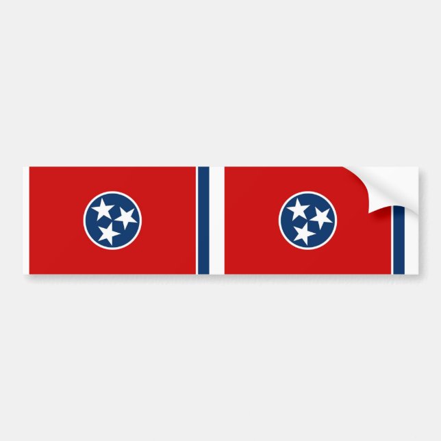 Pegatina Para Coche Bandera Estatal Tennessee (Frente)
