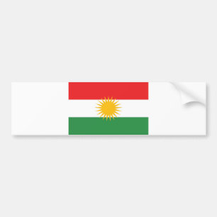 Pegatina Para Coche Bandera étnica del Kurdistan