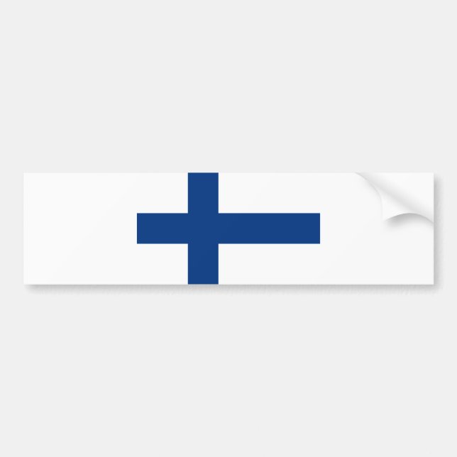 Pegatina Para Coche Bandera finlandesa (Finlandia) (Frente)