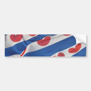 Pegatina Para Coche Bandera Frisia más enferma de parachoques Vlag de