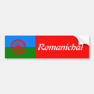 Pegatina Para Coche Bandera gitana oficial romaní
