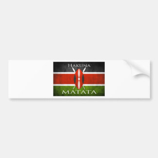Pegatina Para Coche Bandera Hakuna Matata del Kenyan