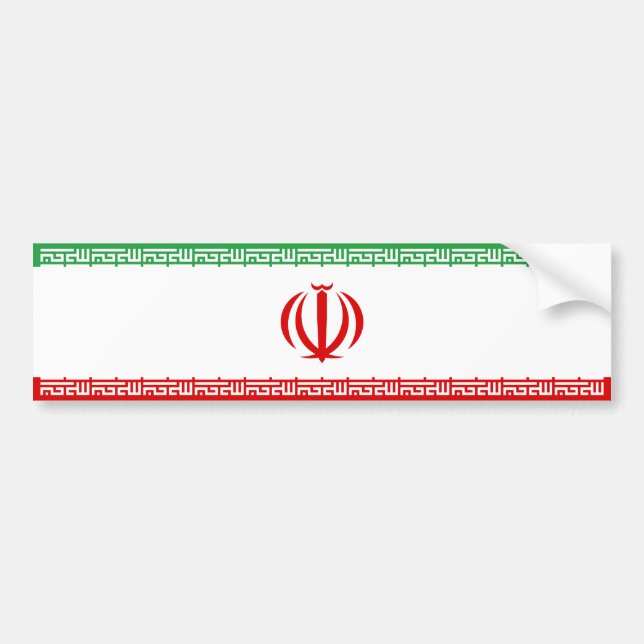 Pegatina Para Coche Bandera iraní (Irán) (persa) (Frente)