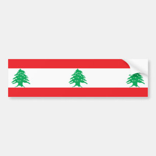 Pegatina Para Coche Bandera libanesa (Bandera del Líbano)